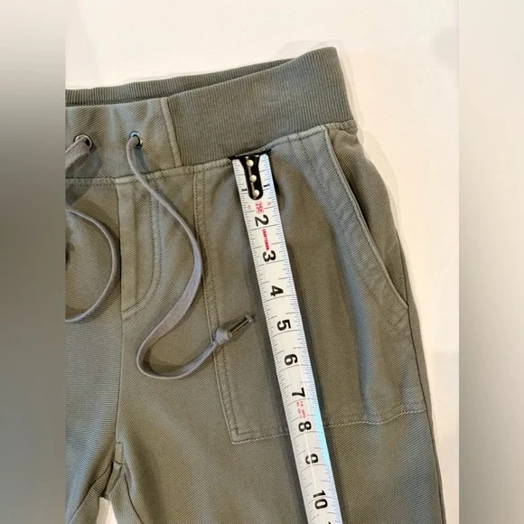 Uniqlo 100% Cotton Sage Olive Green Women's Jogger Pants Size Small Relaxed Fit - Picture 9 of 13